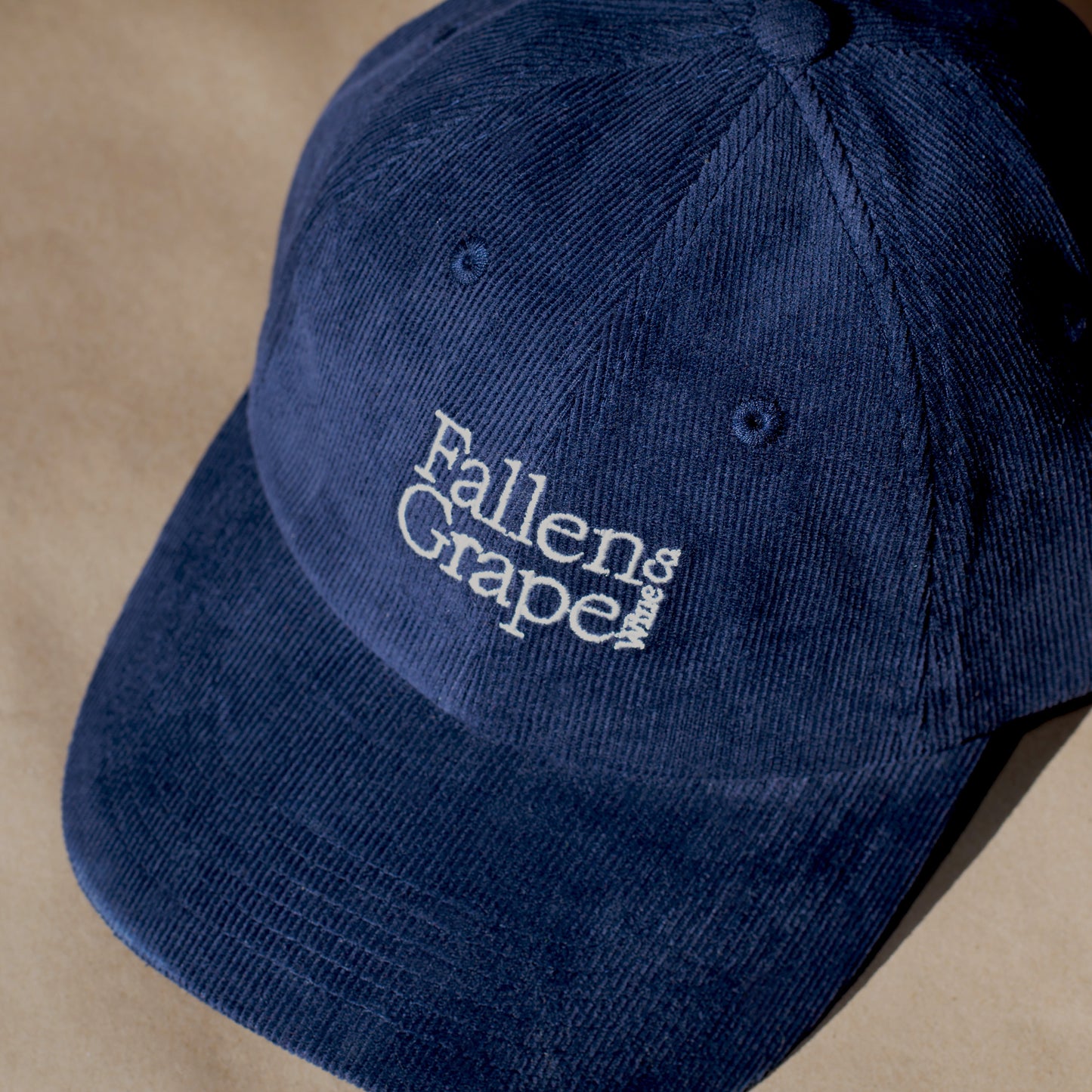 NAVY FALLEN GRAPE CORDUROY CAP