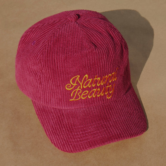 Red Natural Beauty Corduroy Cap