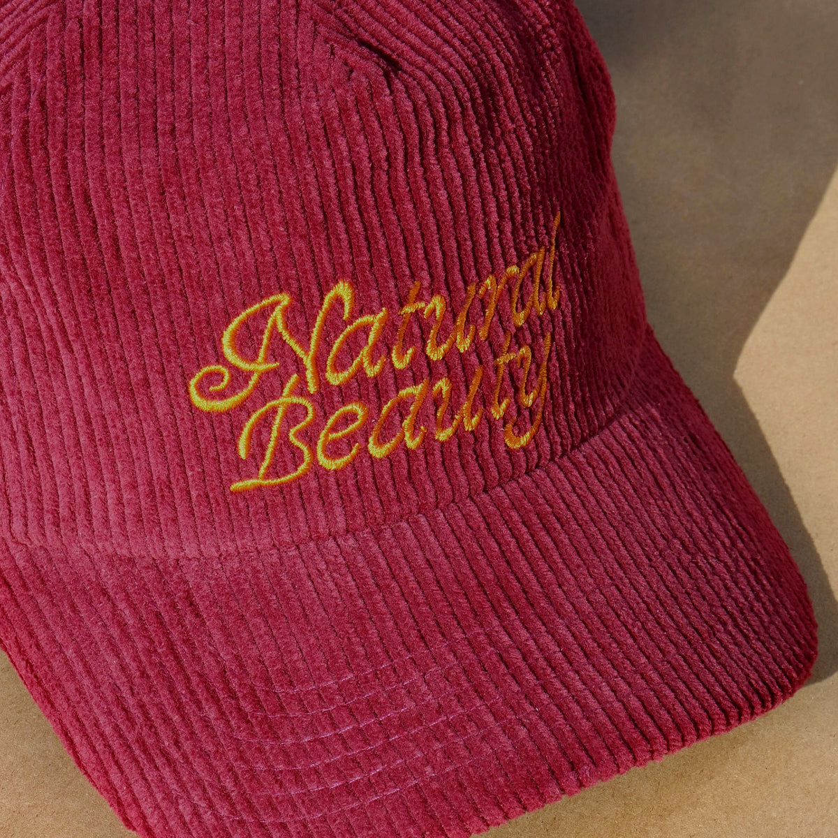 Red Natural Beauty Corduroy Cap